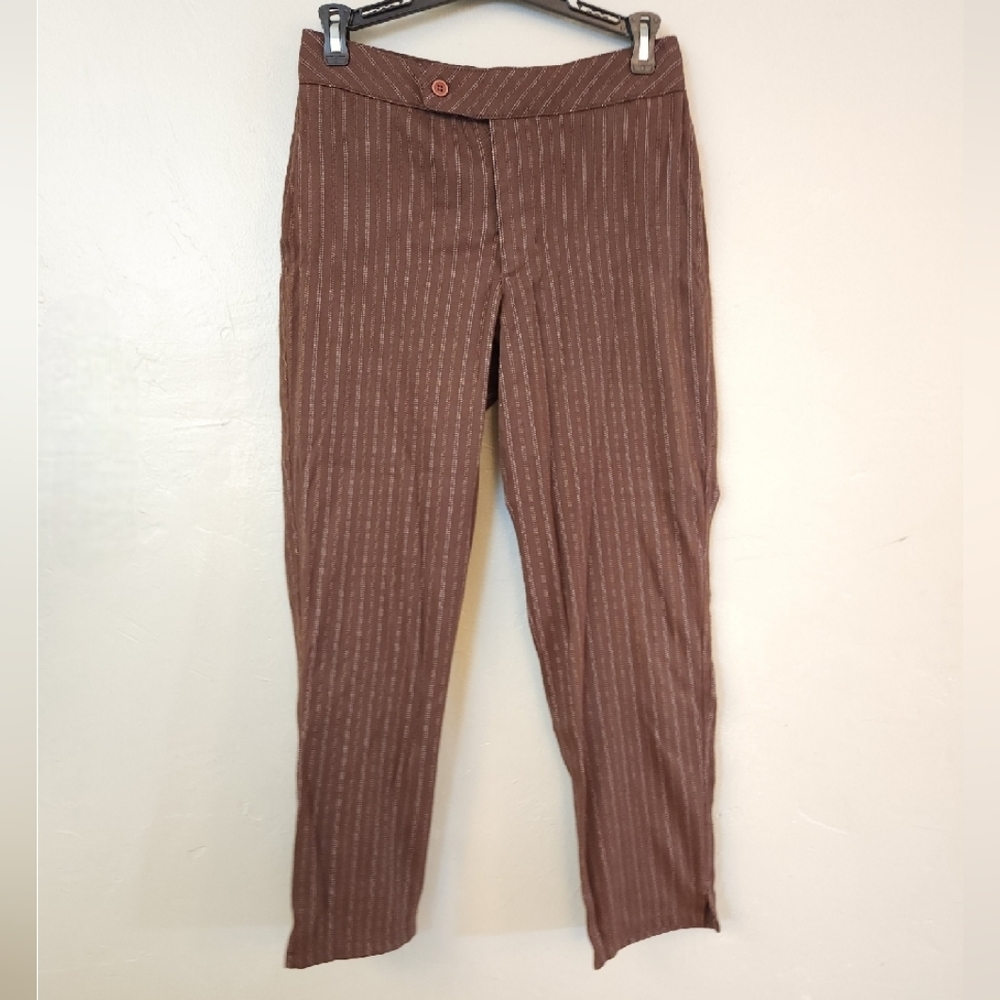 Vintage Rusty Brand Brown Pinstriped Tapered pants
